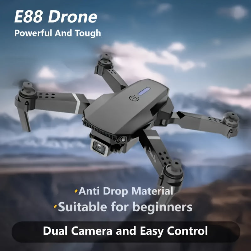 E88 Drone with Dual HD Cameras, Rechargeable Battery