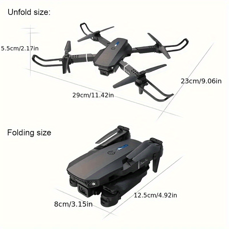 E88 Drone with Dual HD Cameras, Rechargeable Battery