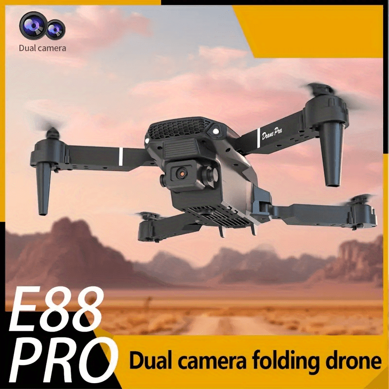 E88 Drone with Dual HD Cameras, Rechargeable Battery