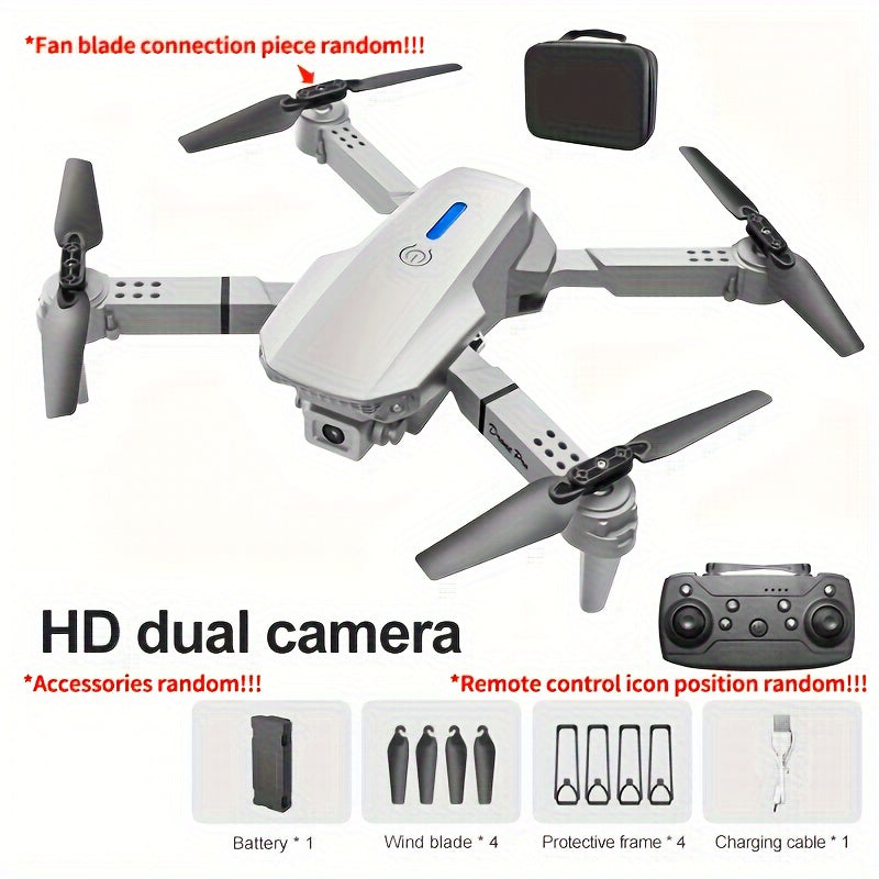 E88 Drone with Dual HD Cameras, Rechargeable Battery
