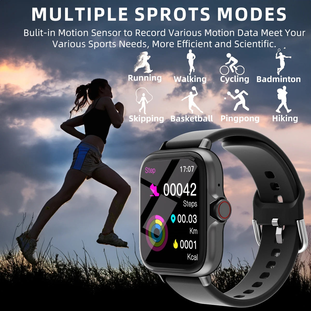 1.83'' Waterproof Smart Watch For IPhones and Androids