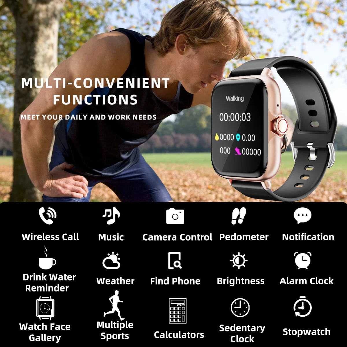 1.83'' Waterproof Smart Watch For IPhones and Androids