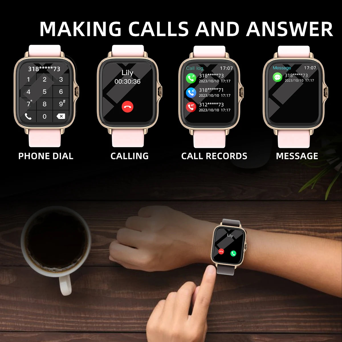 1.83'' Waterproof Smart Watch For IPhones and Androids